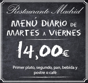 Menú diario Restaurante Madrid en Barajas